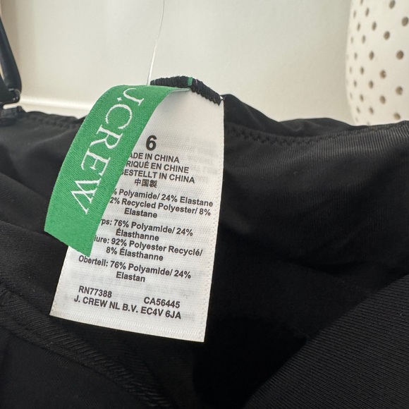 NWT J. Crew Matte Ruched One-Piece Swimsuit with Ruffles, black, 6 - Picture 5 of 8